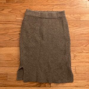 Madewell Ribbed Merino Wool Skirt